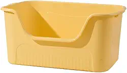 Bandeja de Areia para Gato Jumbo com Bordas Altas Design Aberto Anti-Dispersão Banheiro Grande Gatos Maine Coon e Ragdoll Elegante Simples Montagem sem Ferramentas PP