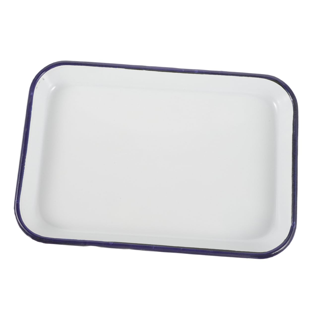 Plat carré en émail plateau de service rectangulaire rôtissoire
