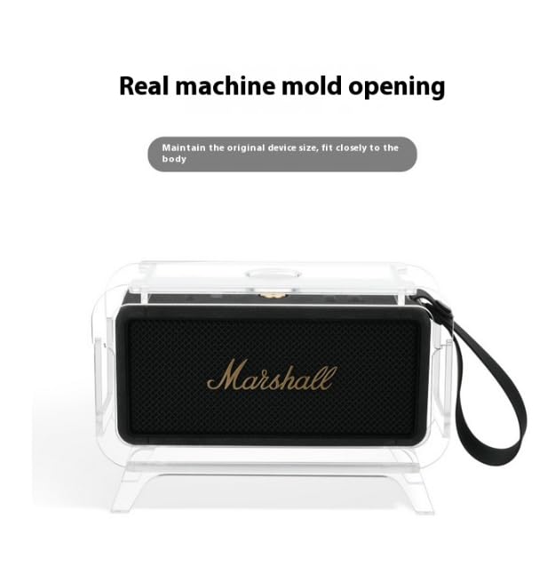 Coyktonty Speaker Stand Holder for Marshall Middleton Mounted Transparent Show Stand Acrylic Display Shelf Support Cradle Bracket (Black)