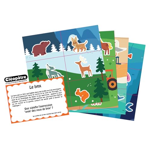 Cléopâtre CLEOPATRE GROSSE MENGE: Dieses Set enthält 48 große Bilder zum Thema Tiere (9 x 14 cm).