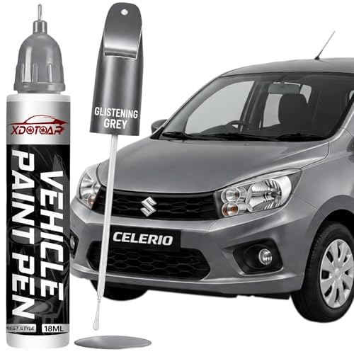 Image of XDOTOAR Car Touch Up Paint Pen for Maruti Suzuki CELERIO Glistening grey (ZNZ) | Factory Color Matched 2K Paint Technology | Car Scratch Remover & Paint Chip Repair | Quick Dry Formula | Rust Protection | 18ml