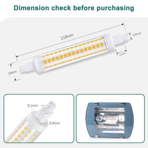 R7S LED 118mm dimmbar 8.5W Warmweiß Energiesparlampe