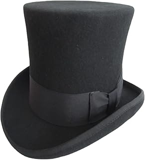 Wool Bow Solid Color Perform Magician Hat Unisex Fashion New Personality Flat Top High Jazz Cap Top Hat
