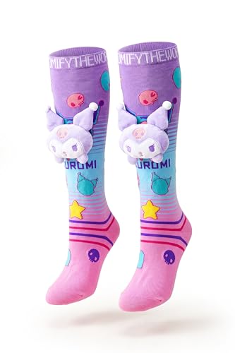 Sanrio Kuromi 3D Socks for Kids & Teens Cute Cartoon Character Crew Socks Soft Breathable Cotton Kawaii Gift