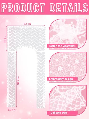 3 Pcs Elegant Lace Shawl and Wraps for Women Floral Lace Shawls and Wraps Removable White Fake Collar for Evening Dresses Wedding Party Guest Bride4