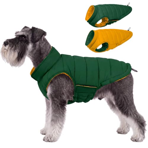 Image of Lelepet Reversible Dog Coat Windproof Dog Jacket Lightweight Puffer Vest