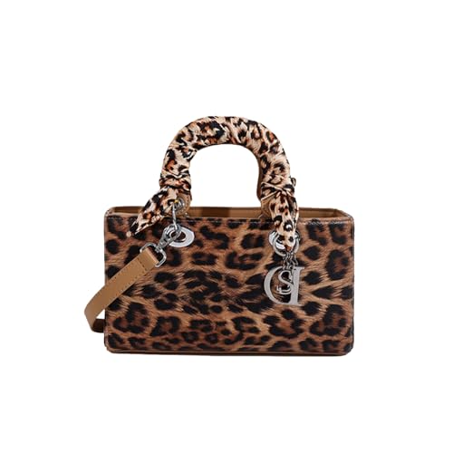 Image of Leopard Print Handbag - Women's PU Leather Crossbody Bag, Waterproof, Fashion Messenger & Satchel Bag