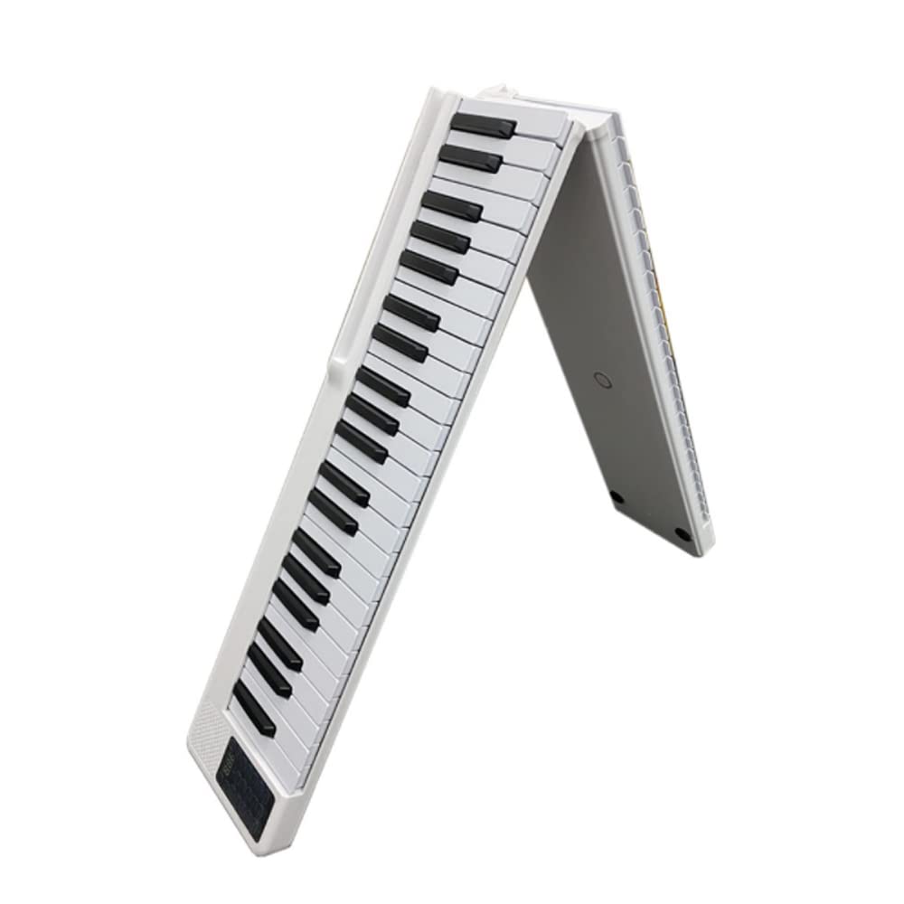 Piano de teclado plegable, piano digital portátil de 88 teclas de tamaño completo con Bluetooth y batería de 1750 mAh compatible con aplicación de conexión inteligente, controlador USB/MIDI, para