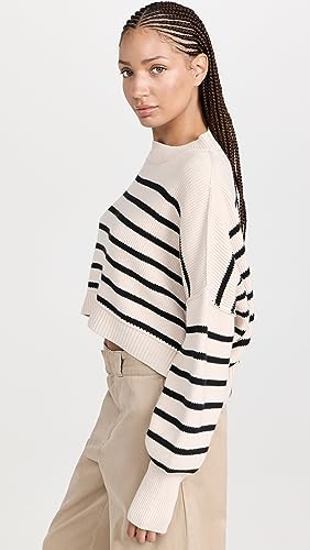 Image of Free People Women's Stripe Easy Street Crop Pullover