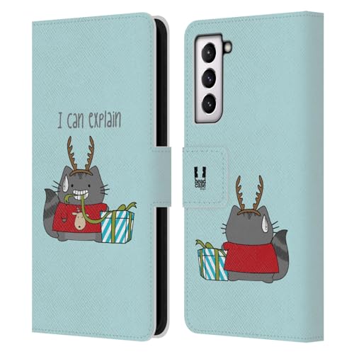 Funda de Cuero Samsung Galaxy S21 FE 5G Head Case Designs Atrapado En El Acto Navidad de Wilbur