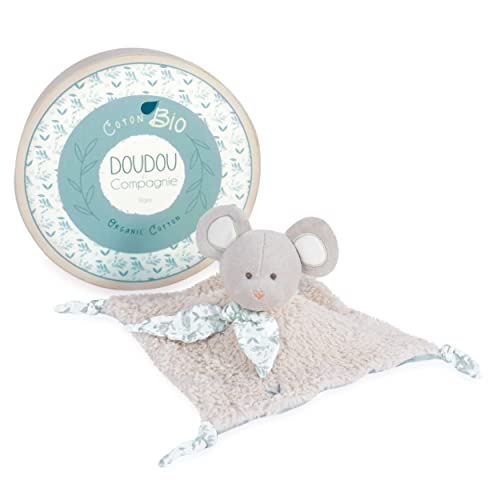 Doudou et Compagnie - Doudou Souris - Doudou Bio - Grise - 25 cm - DOUDOU BOTANIC BIO - DC3968