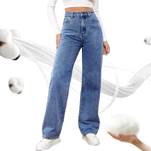 Momentumy Jeans, Momentum Jeans, High Rise Vintage Wash Tummy Control Top Straight Leg Jeans for Women