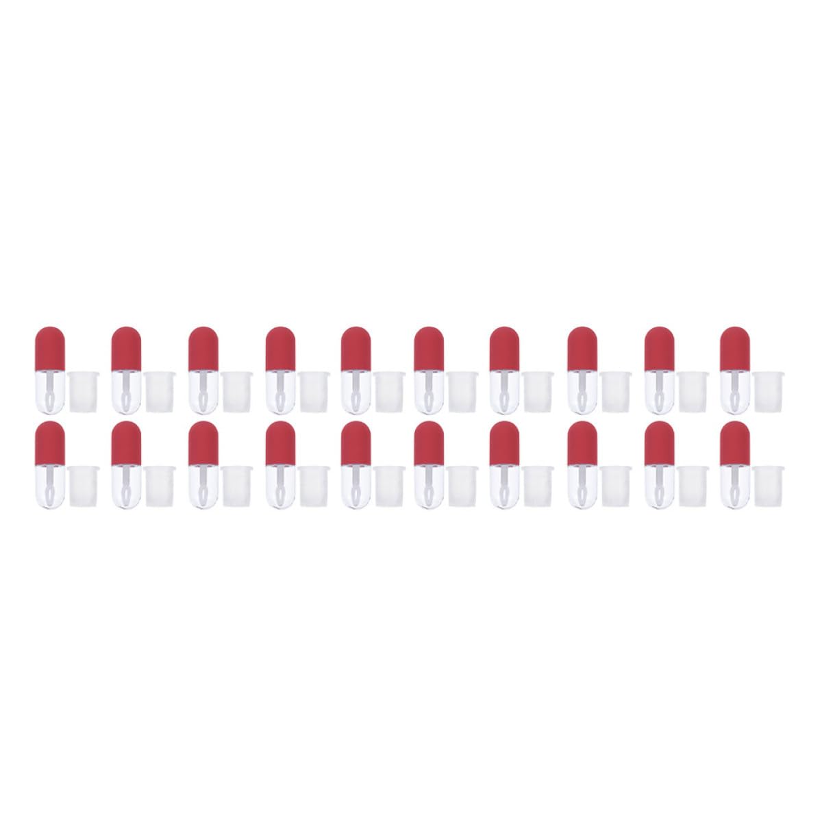 Tubos Rellenables de Brillo de Labios de 4,5ml de Plástico 20 que Aman la Belleza para Principiantes y Amigas Femeninas