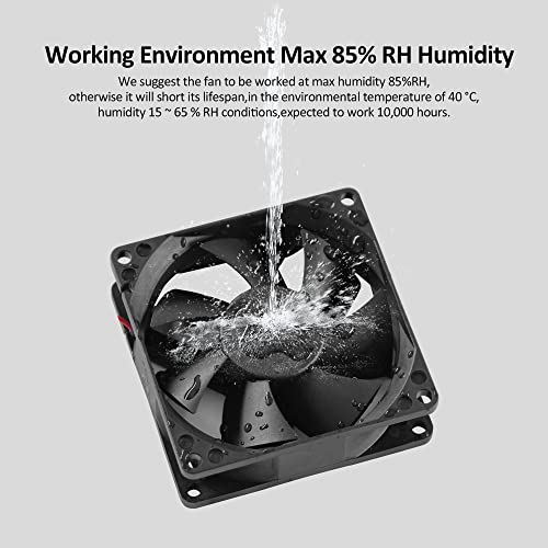 2-Pack IP67 Waterproof Silent 12V DC Cooling Fan - 120mmx25mm 4.72inch High-Speed 3000RPM Dual Ball Bearing 2 Wire 3Pin Exhaust Fan for RV Fridge