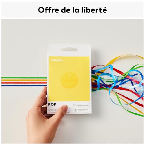 Tracker Tag anti-oubli Chipolo POP jaune avec alerte smartphone