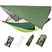 GGpone Portable Camping Hammock Hiking Hammock with Mosquito Net Rain Cover Dark Green Portable Camping