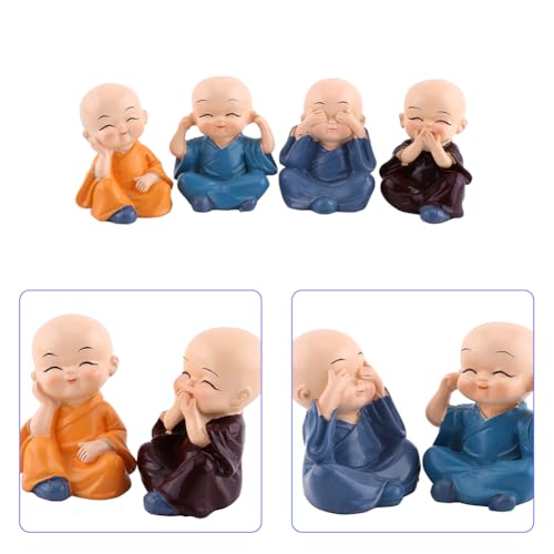 Set de 4 Figuras Miniatura Budas Monjes Sonrientes miniatura 5