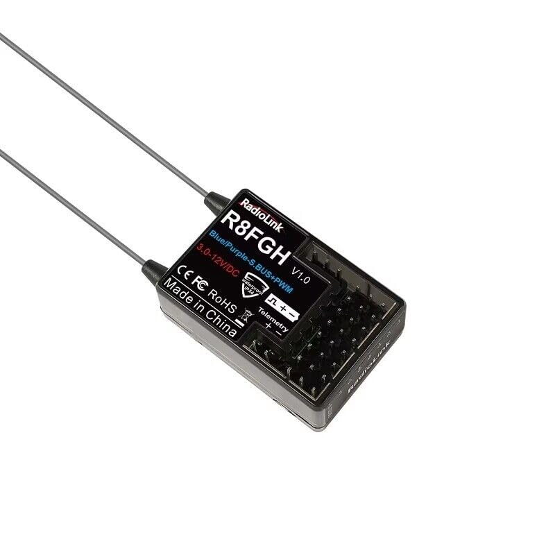 RadioLink R8FGH Gyro Receiver Dual Antenna 8CH High Voltage 14S for RC Car Boat