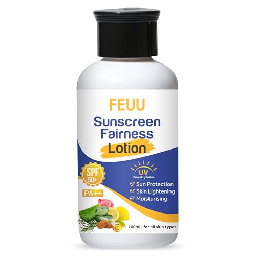 Image of Sunscreen Fairness Lotion, SPF 50+, PA++, 100ml, Sun Protection, Skin Lightening, Moisturising, for All Skin Types