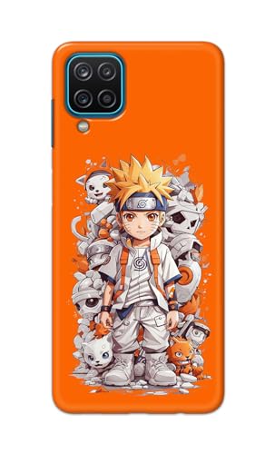 Image of Plastic, Polycarbonate PRINTFIDAA Printed Hard Back Cover Case for Samsung Galaxy A12 | M12 | F12 Back Cover (Famous Anime Cartoon Character) -112, Multicolor