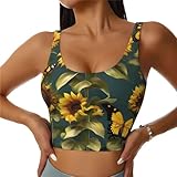 Photo Gallery gaxfjru reggiseni sportivi da donna con girasole e farfalle, ad alto sostegno, design posteriore a forma di u, canotte per allenamento da donna, nero, l Photo Gallery gaxfjru reggiseni sportivi da donna con girasole e farfalle, ad alto sostegno, design posteriore a forma di u, canotte per allenamento da donna, nero, l
