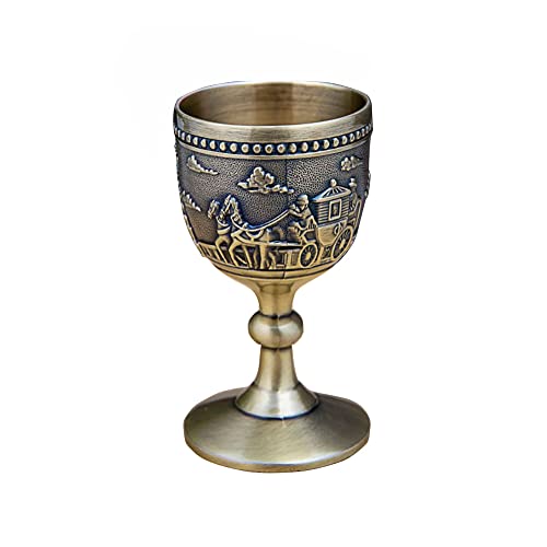 Tiardey Copa cáliz de 2.8 Pulgadas,Exquisita Copa de Vino,Bronce