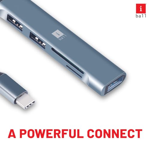 Image of Bridge 500 Type-C to USB Hub + Card Reader Multifunctional Adapter, 5-in-1, 3-Port USB Hub (USB 3.0 X 1 Port+ 2-Ports USB 2.0) + 2-Slots SD + TF Card Reader,Plug-N-Play, Widely Compatible