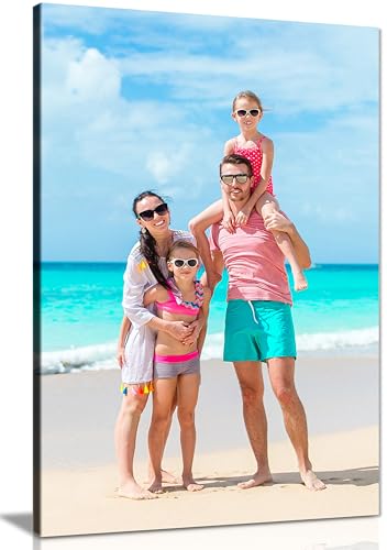 1 Photo Portrait Personalised Canvas Print Custom Photo Wall Art Multiple Sizes via Customise Now Custom Printed Gift for Home & Occasions