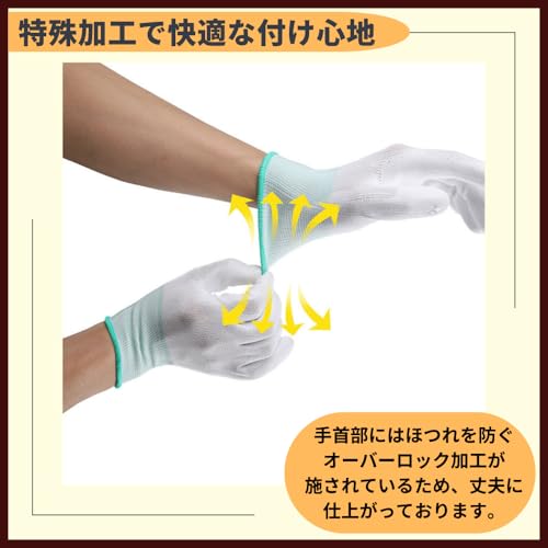 ideamall『静電気防止手袋（指先コーティング・12組セット）』