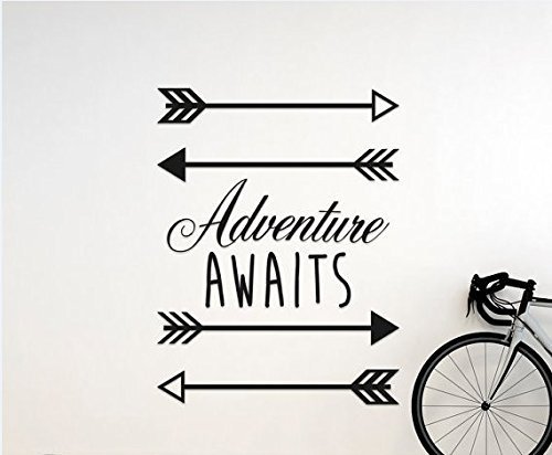 Wall Decal Adventure Awaits with Arrows Vinyl Sticker