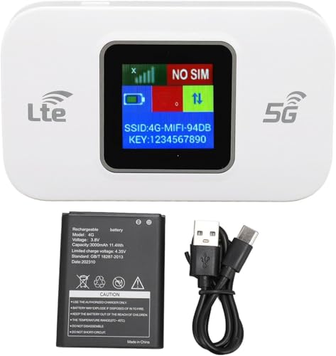 Image of 4G /5G LTE Wireless Dongle with All SIM Network Support with LCD Display | Plug & Play with up to 300Mbps WiFi Hotspot Router| 3000mAh Rechargeable Battery | Up to 10 Devices for Laptop,Tablet