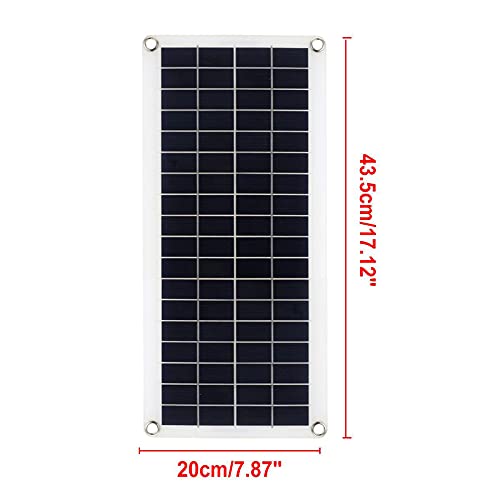 Kit de panel solar, kit completo de panel solar, 300 W, 12 V, USB con controlador de 10-60 A, células solares for coche, yate, RV, barco, cargador de batería de teléfono móvil (con controlador de 60 A