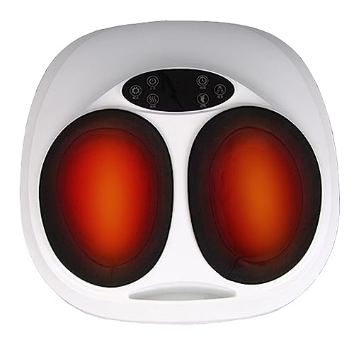 EEYZD Air Foot Massager with Soothing Heat & Rhythmic Air Compression, 5 Modes and 6 Intensitiesfor Plantar Fasciitis, Neuropathy Pain