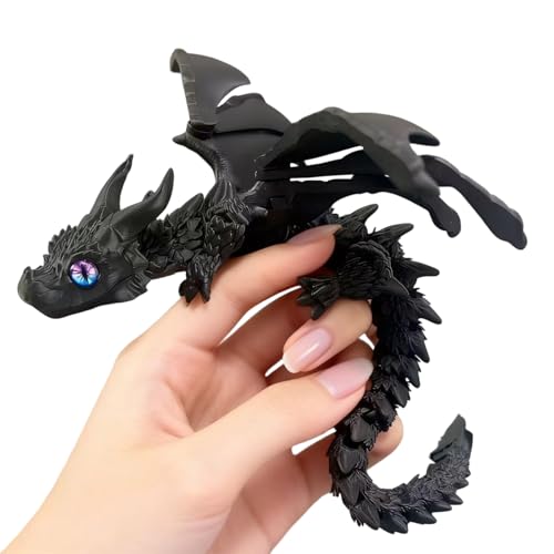 1 Dragon, 3D Printed Dragon Toy, Unique Desk Decor for Fantasy Collectors and Office Workers, PLA Material Dragon Statue, Mystery Box Surprise Gift