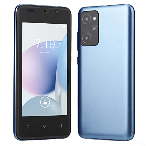 Android 6用スマートフォン、RAM 2GB ROM 32GB、デュアルSIM顔認識ロック解除携帯電話、4.66インチHDフルスクリーン、2800mah大容量バッテリー(青)