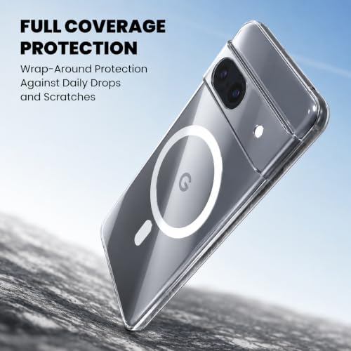 Image of DIZORO Compatible with Google Pixel 8a 5G Back Cover Case Clear,[ Anti Yellow ][Military Grade Protection] Hard PC Back Cover Transparent
