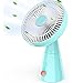 HLHome Ultra Ventilatore Silenzioso, 25 cm Auto Oscillante Ventilatore Portatile da Tavolo, 4 Velocità Ventilatori Potenti, 5000 mAh USB Batteria Ventilatore da Scrivania (Blu)