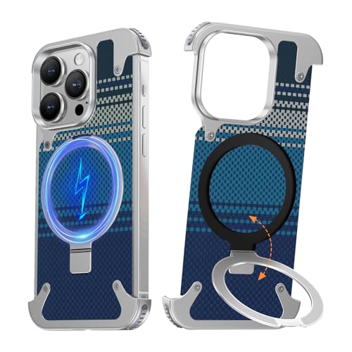 Coque iPhone 16 Pro avec béquille magnétique MagSafe antichoc en fibre de Kevlar