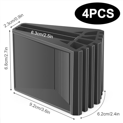 Gummifüße, Gummi Leiterfüße Matte Rutschfeste Leiterfußabdeckung für Leiter Teleskopleitern Fischgrätleitern 4 Stück (Schwarz)