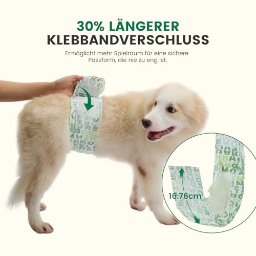 Gardner Pet Einweg-Hundewindeln für Rüden, 30 Stück, Hunde Windeln mit Nässeindikator, 6 Lagen auslaufsicher, Hochsaugfähige Rüdenwindeln für Welpentraining, Markieren, Inkontinenz, Reisen, M