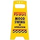 Boxer Mood Swing Schreibtisch Warnschild, Kunststoff, gelb, DK1003, 25x11.8x11.5 cm