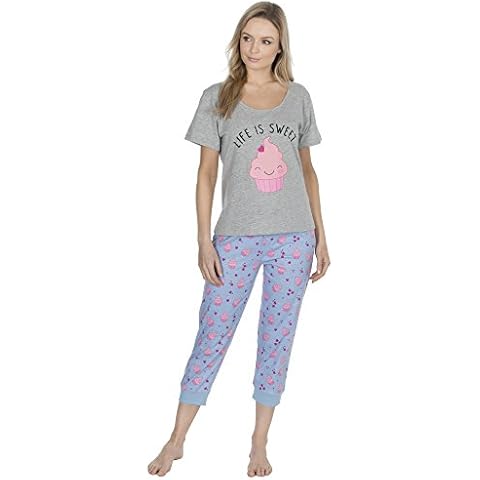 Forever Dreaming Ladies Cupcake Print Pyjamas Set Cover