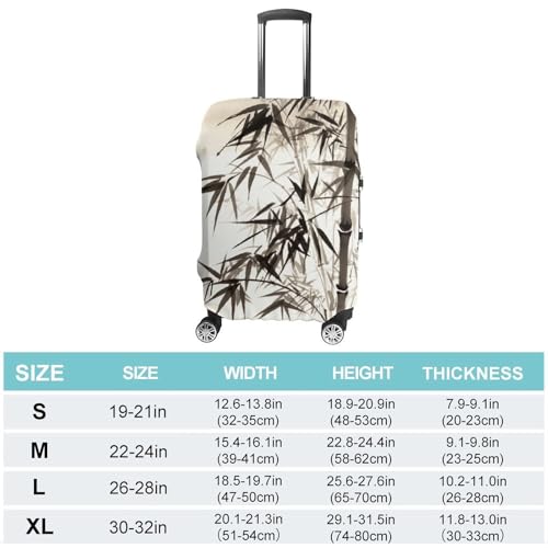 Tree Image Chinese Calligraphy Printed Luggage Cover Protector, Fits 18-32 Inch Luggage2