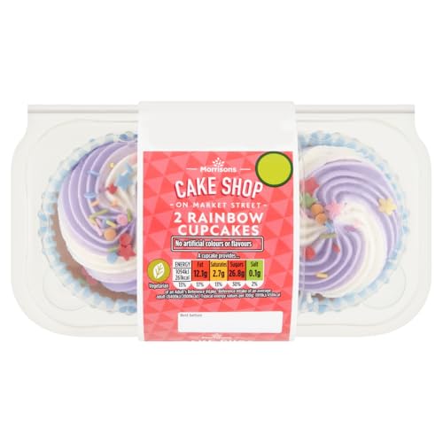 Morrisons Rainbow Cupcakes 2pk