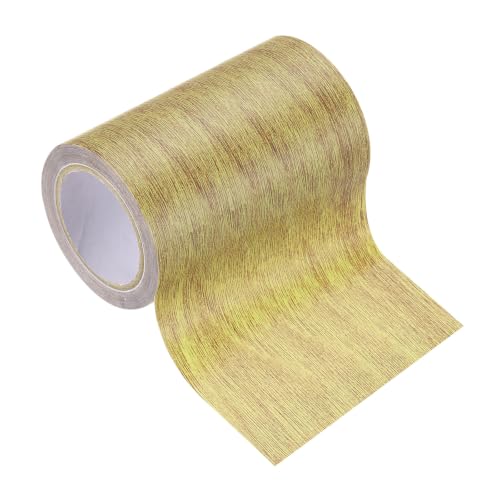 Image of PATIKIL Wood Grain Tape 4 inch x 15 Ft, Self-Adhesive Wood Texture Repair Tape Realistic Wooden Effect Patch for Furniture Cabinets Floor Walls,Brown Oak