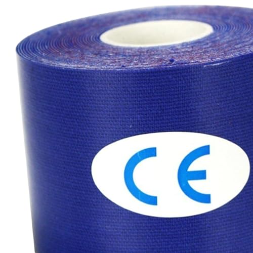 Generic 6X 5M Roll Athletic Tape Sports Wrap Tape, Breathable Easy Tear Wrist Ankle Tape Protective Tape for Body Wrists Joint Fitness, 2.5cmx500cm, Deep Blue