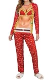 Meteorito Conjunto de pijamas feos de Navidad para parejas, S-M