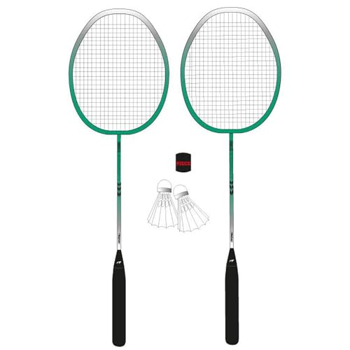 Avento Badminton Set Steel - Power Speed - Silver/Green