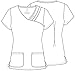 Cherokee Luxe Women Scrubs Top Crossover V-Neck Pin-Tuck 1999
