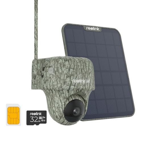Reolink 4K 3G/4G Camara Vigilancia Exterior con Tarjeta SIM, Visi...